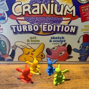 Cranium Turbo Edition 2004 Replacement Game Pieces Mover 4 Red Blue Green Yellow